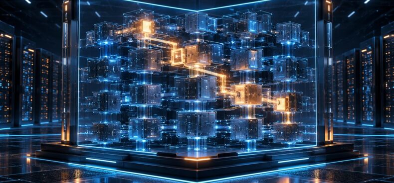 Arquitetura modular de inteligência artificial executada sob controle da empresa